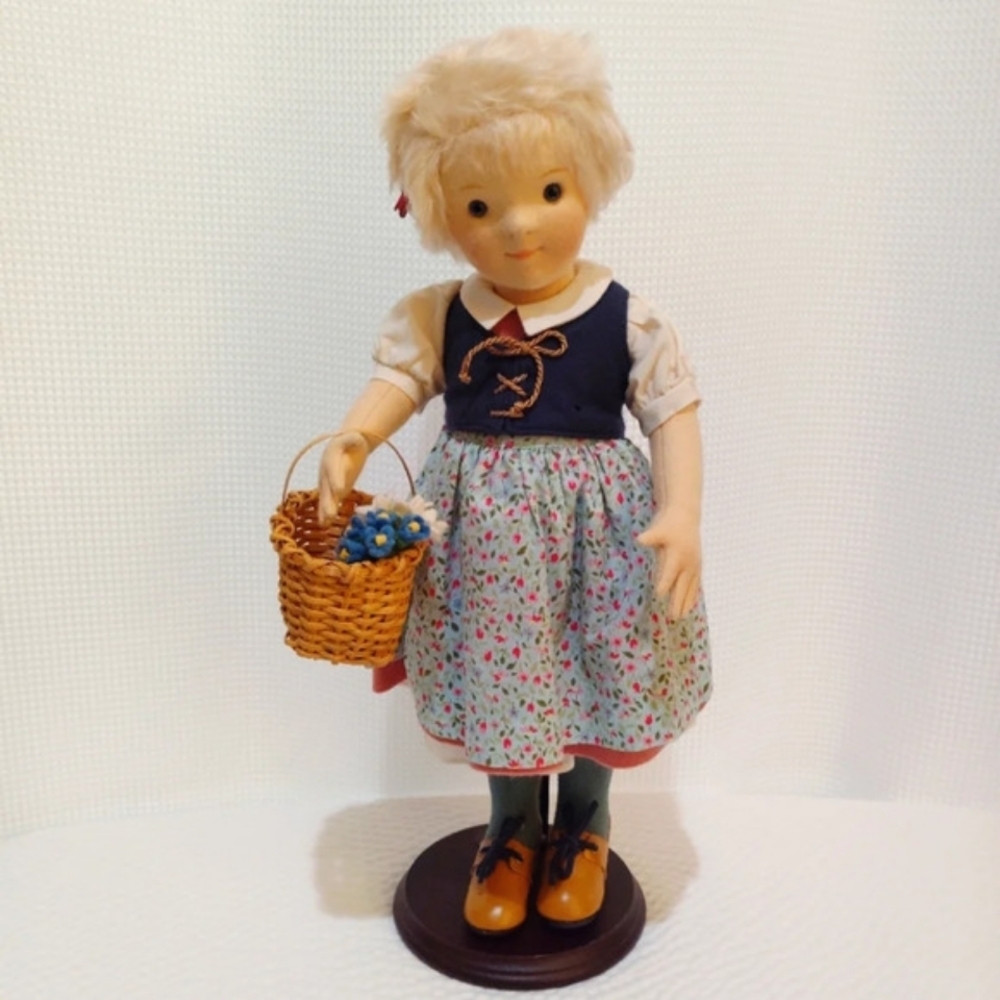 Ultra Rare Steiff John Wright Kinder Sophie Doll Vermont Felt 17"